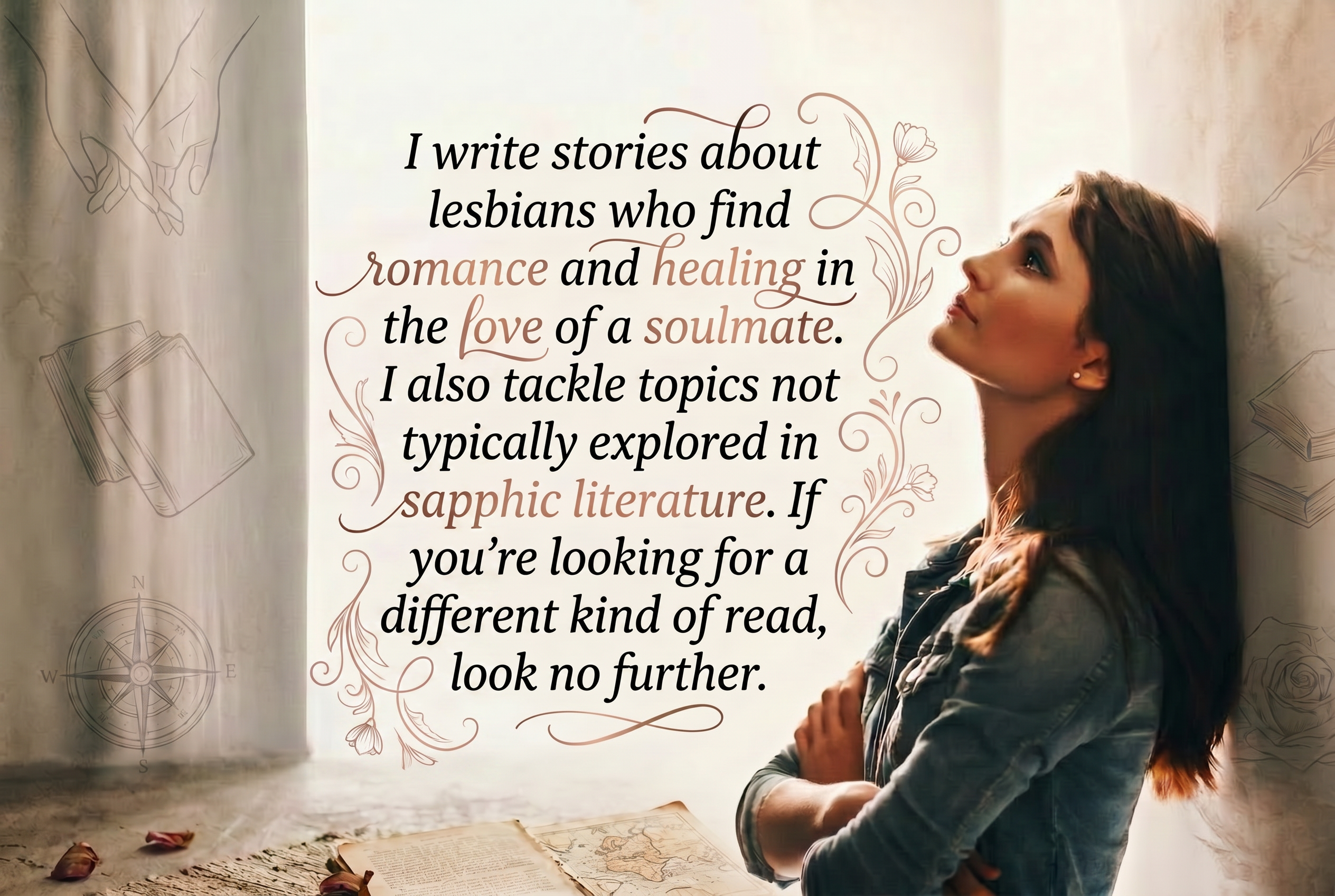 I write stories about lesbians who find romance and healing in the love of a soulmate.
